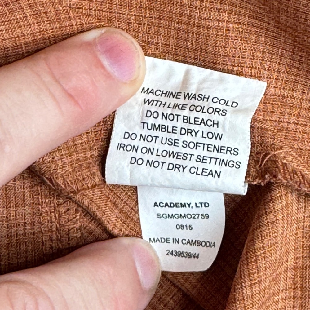 Magellan Outdoors Adventure Gear Mens Medium MagWick Fishing Hiking Shirt Orange - Picture 9 of 9